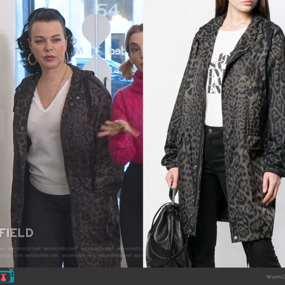 Saint Laurent Paris - Leopard Print/Dark Grey Polyamide Parka - Size F40 - $4500 - Picture 6 of 10